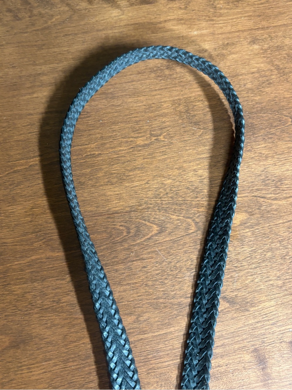 Braided leather  Belt in Black